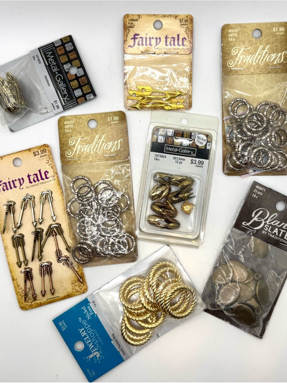 Assorted Jewelry Findings Pack - Gold & Silver lot 51 NWT